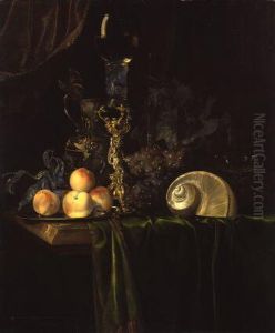 Stilleben mit Prunkgefassen und Fruchten