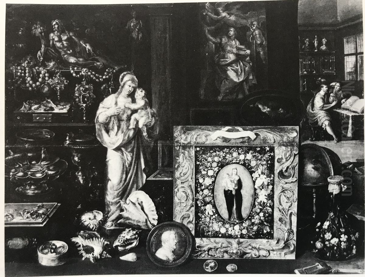 Cabinet of Curiosities Oil Painting by Frans Francken the Younger