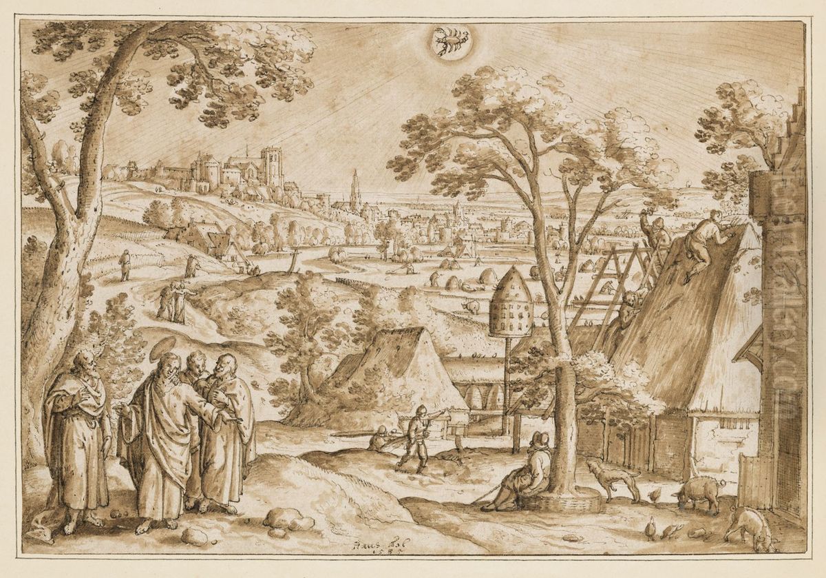 Juni - Die Parabel vom reichen Narr Oil Painting by Hans Bol
