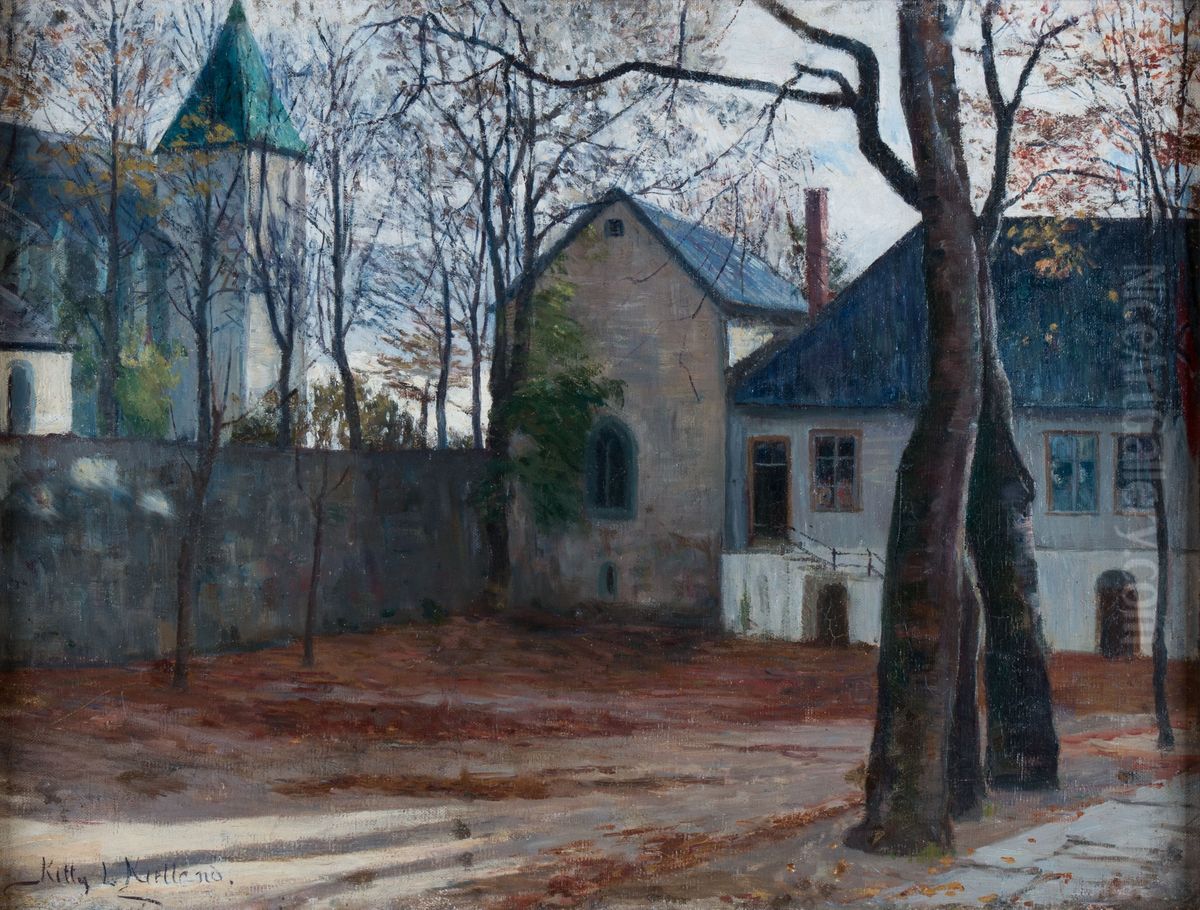 Kongsgard Oil Painting by Kitty Lange Kielland