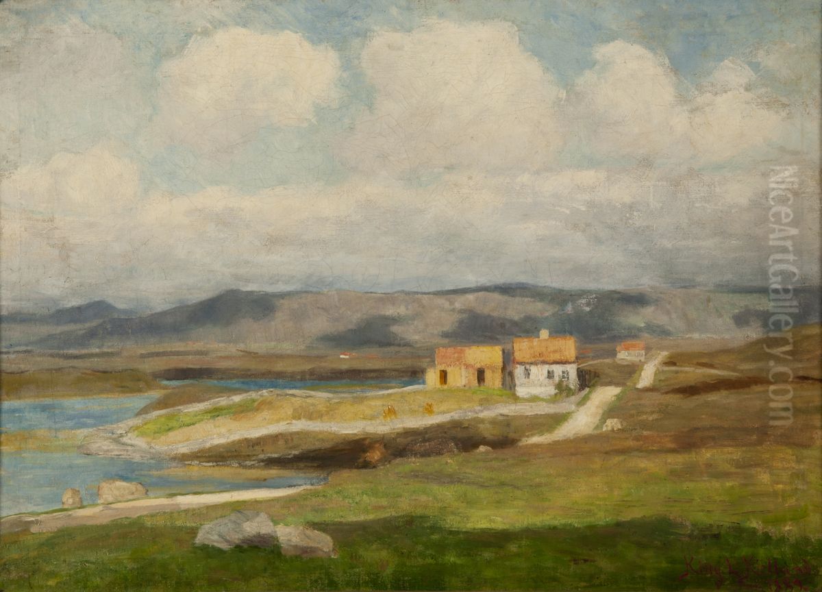 Landskap Oil Painting by Kitty Lange Kielland