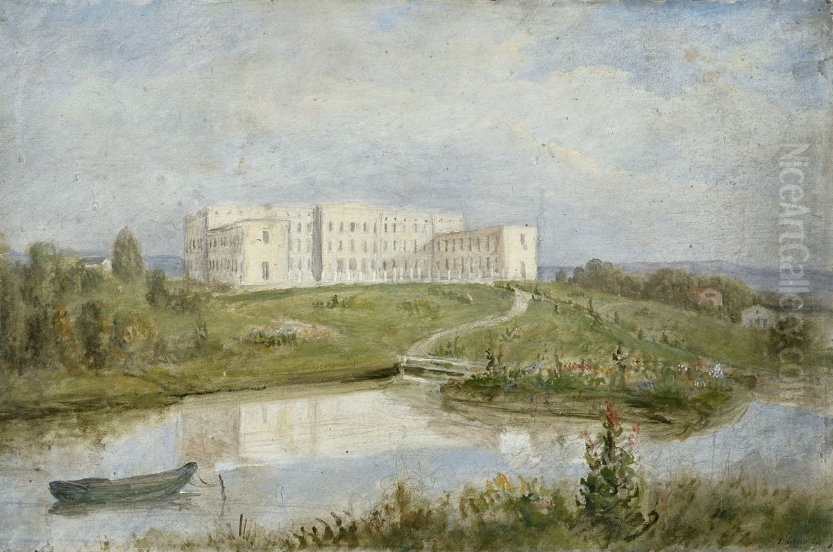 Slottet Oil Painting by Hans Linstow