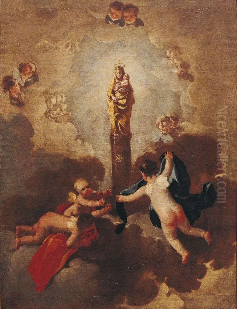 Virgen del Pilar Oil Painting by Francisco Goya Fuendetodos