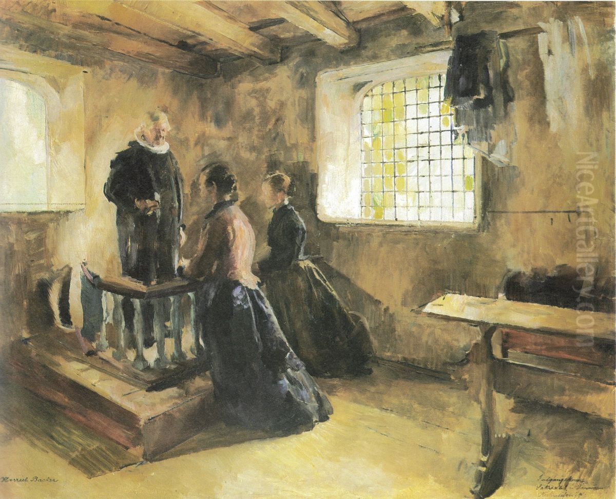 Purification after Childbirth Oil Painting by Harriet Backer
