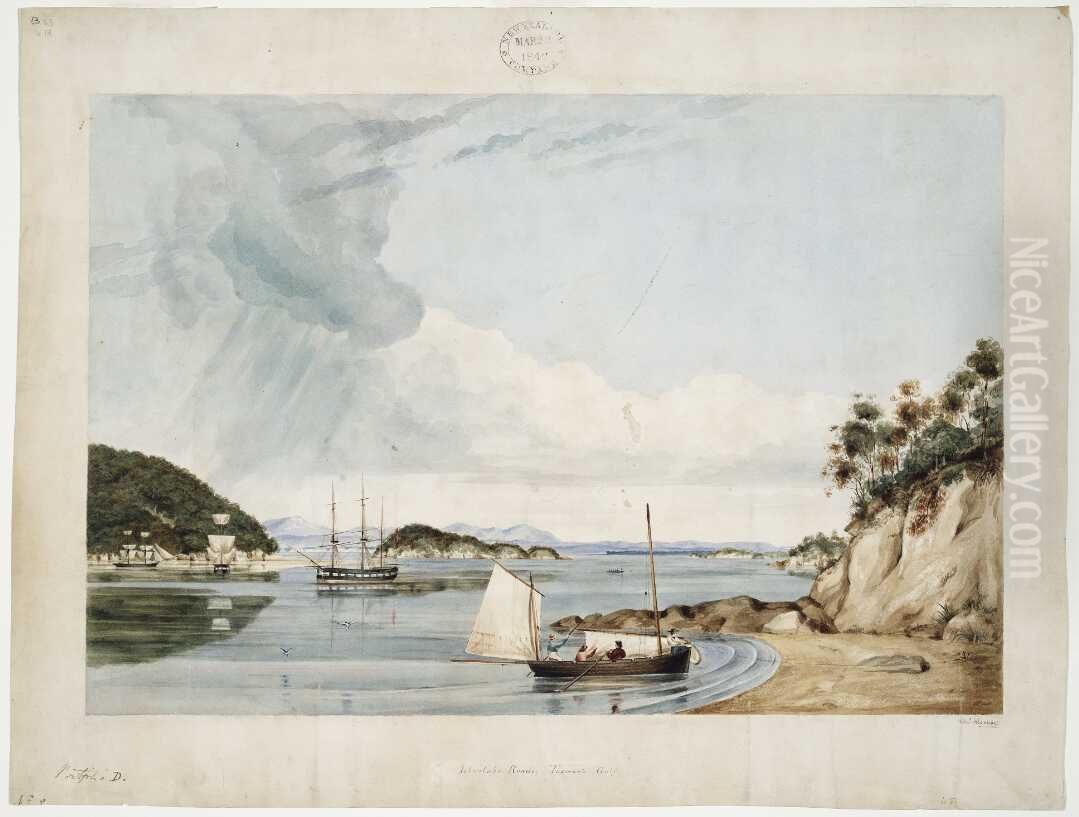 Astrolabe Roads, Tasman's Gulf Oil Painting by Charles Heaphy