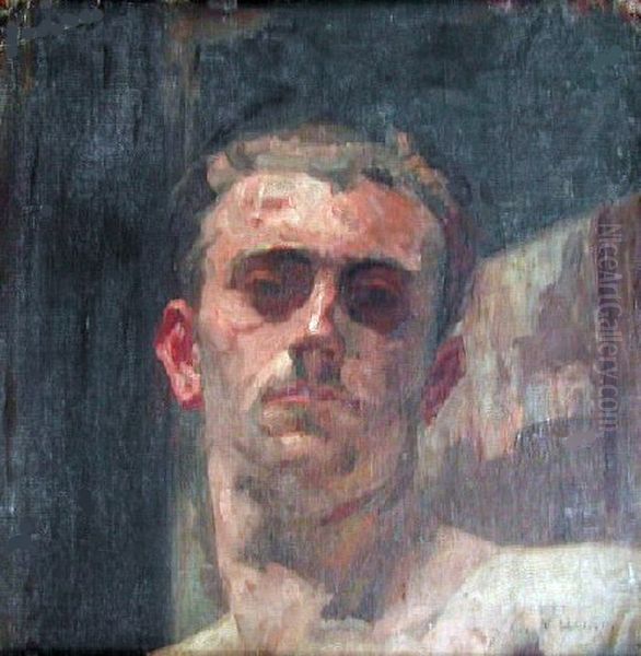 Portrait of Tobias, the artist's son Oil Painting by Eliseu Visconti