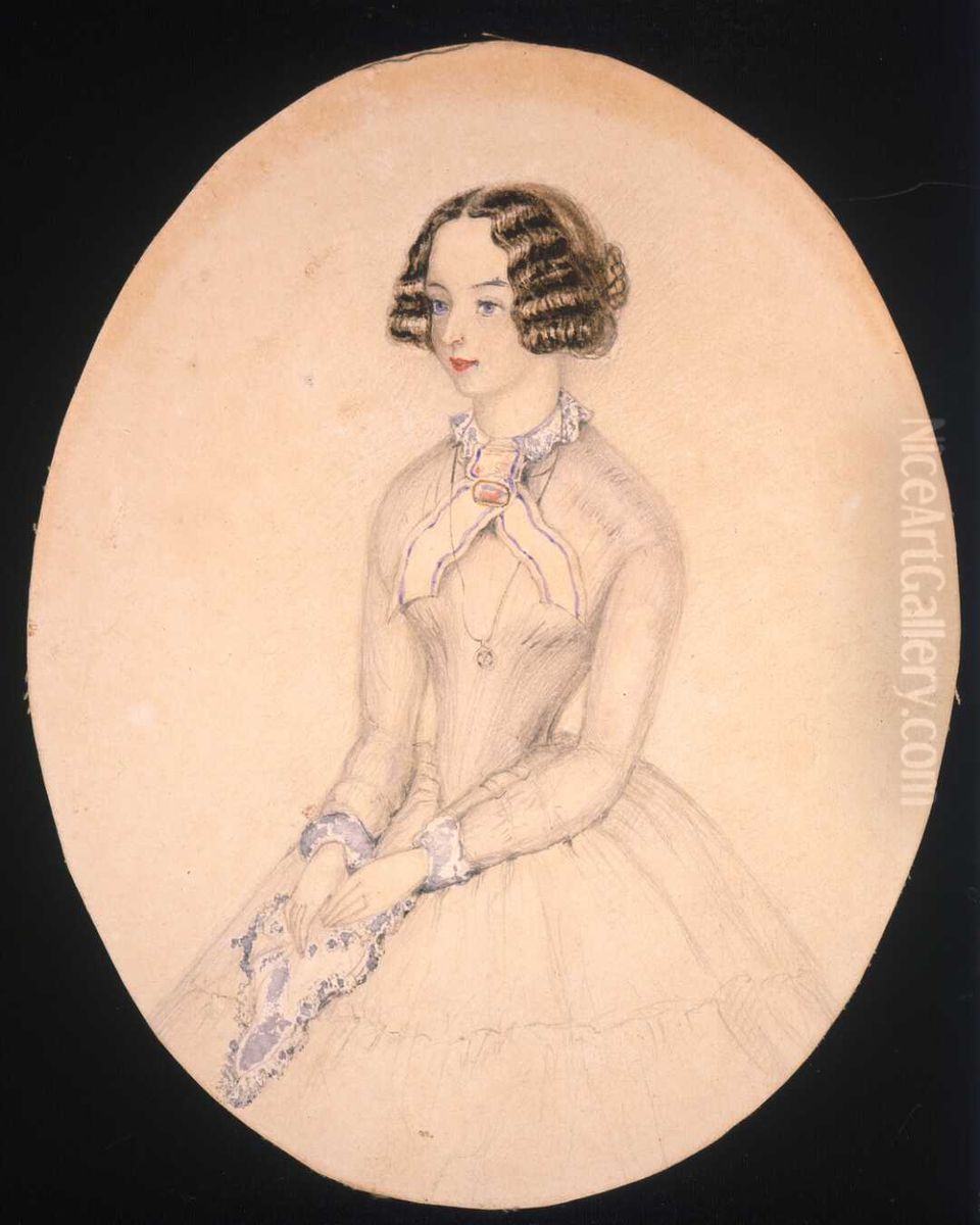 C.L. Churton ; Mrs Heaphy Oil Painting by Charles Heaphy