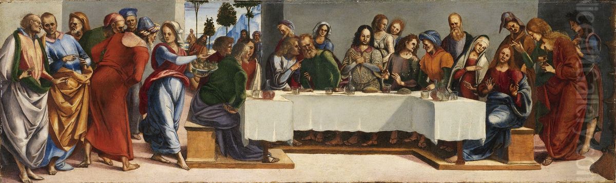 Christ in the House of Simon the Pharisee Oil Painting by Luca Signorelli