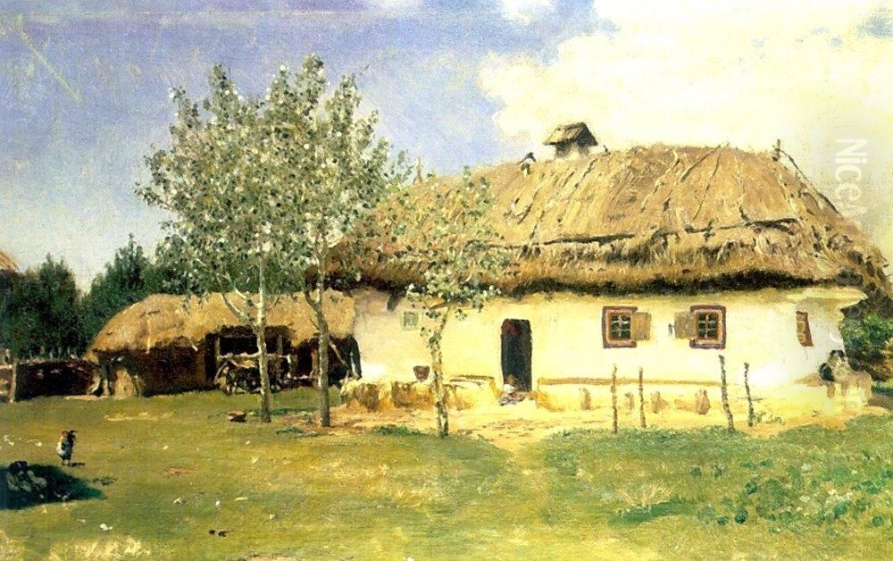<<Ukrainskaa hata>> Oil Painting by Repin Iliya
