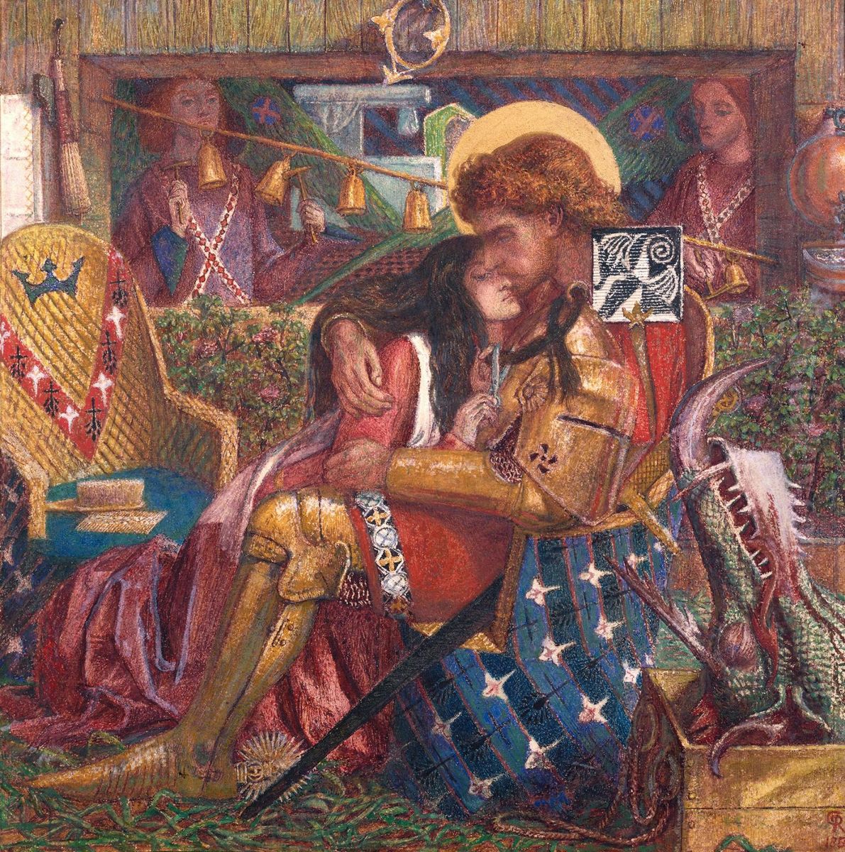 The Wedding of Saint George and Princess Sabra Oil Painting by Dante Gabriel Rossetti