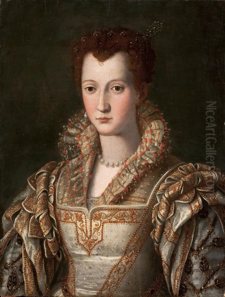 Portrait of Eleonora (Dianora) Medici of Toledo Oil Painting by Alessandro Allori