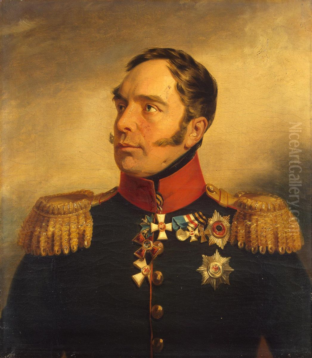 Portrait of Loggin O. Roth (1780-1851) Oil Painting by George Dawe