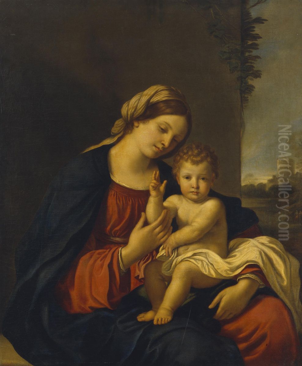 Madonna and Child Oil Painting by Cesare Gennari