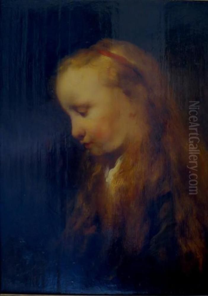 The Head of a Girl Oil Painting by Christopher Paudiss