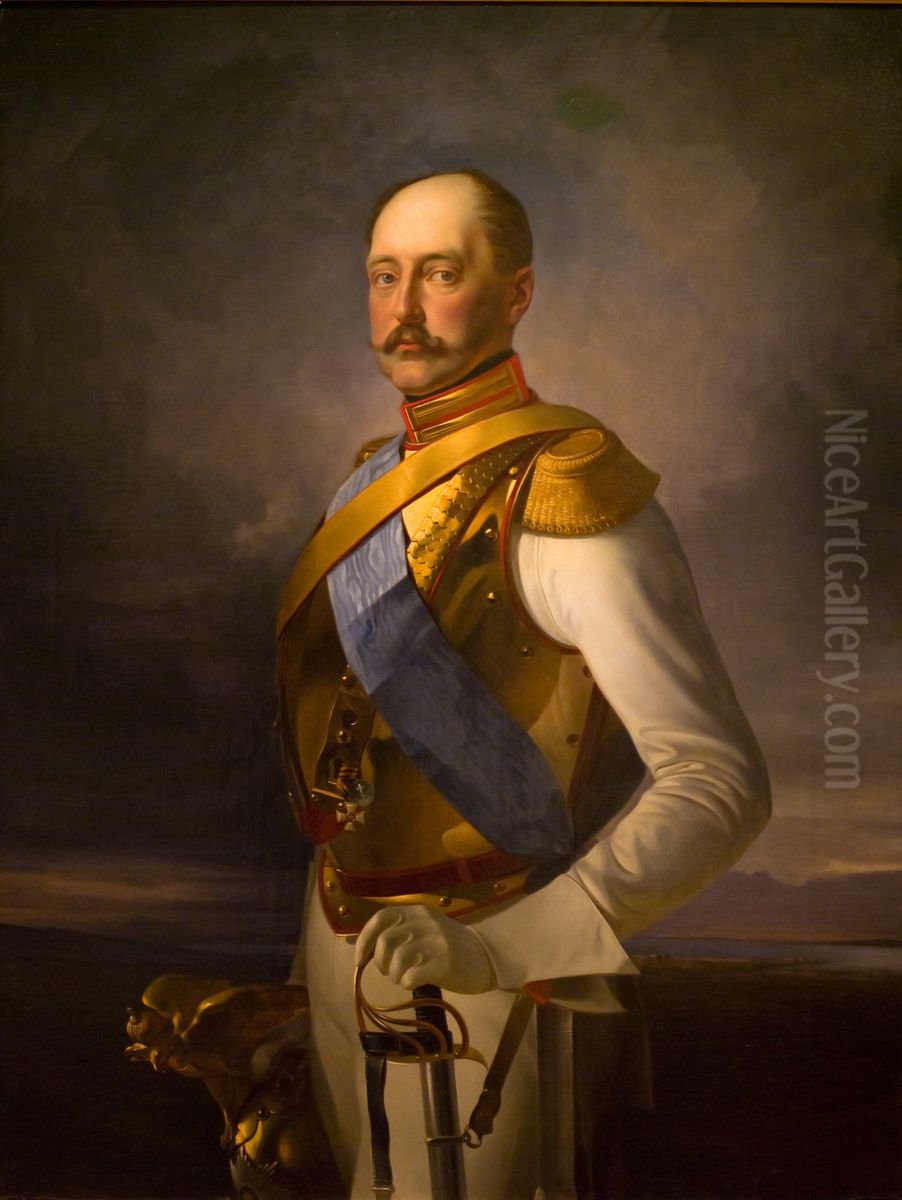 <<portret imperatora Nikolaa I>> Oil Painting by Wladimir Swertschkoff