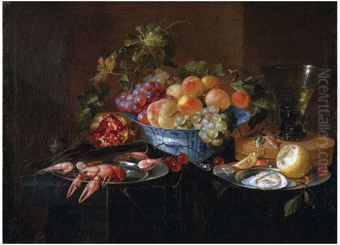 Still Life, 1645 Oil Painting by Jan Davidsz. De Heem