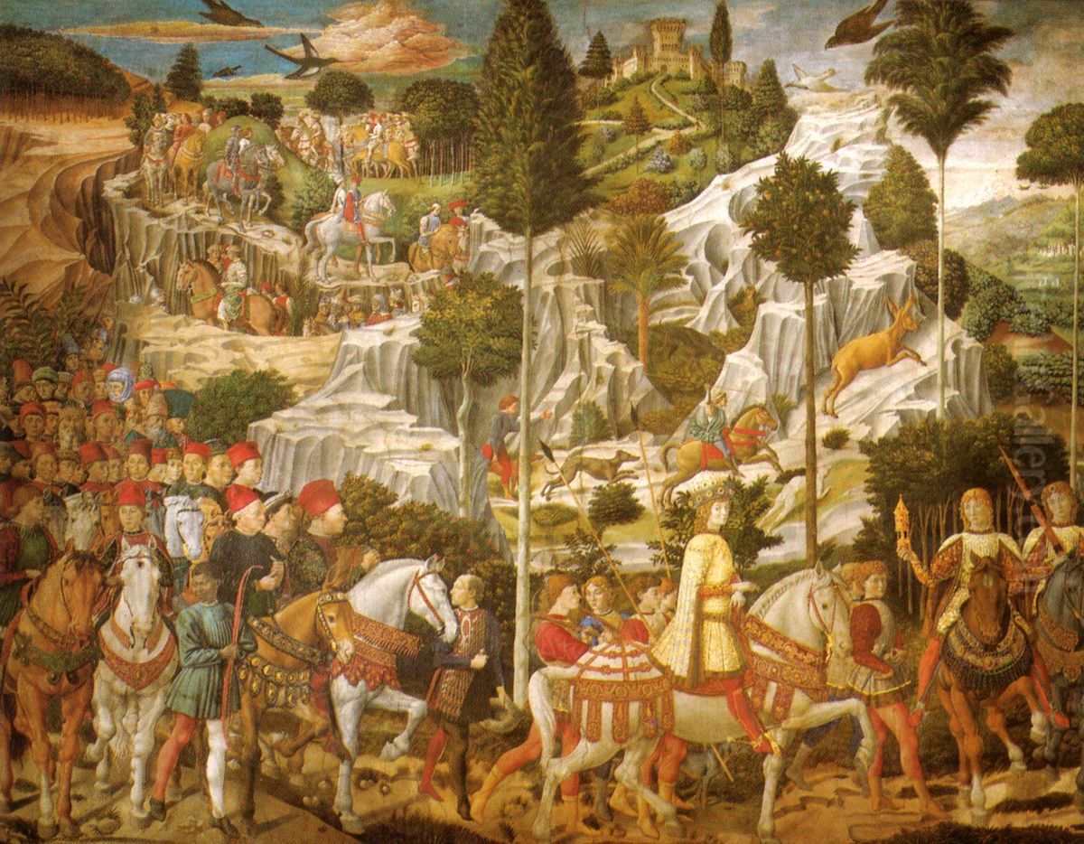 Il viaggio dei Magi: il corteo di Gasparre Oil Painting by Benozzo Gozzoli