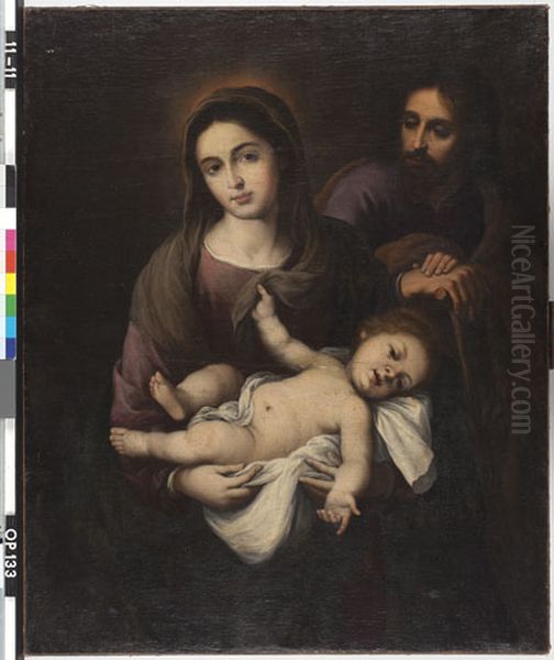 Heilige familie Oil Painting by Bartolome Esteban Murillo
