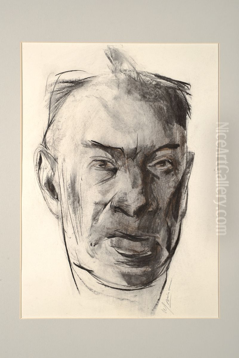 Portrait of an old man Oil Painting by Willy Gorissen