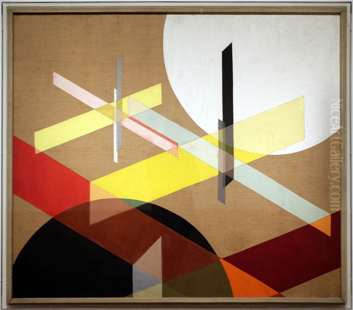 Komposition Z VIII Oil Painting by Laszlo Moholy-Nagy