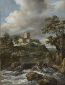 Mountain Landscape with View of Castle Bentheim