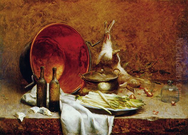 Aspargos Oil Painting by Pedro Alexandrino Borges