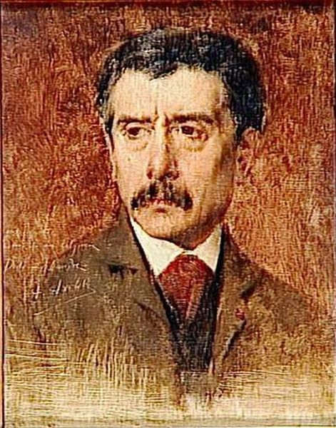 Alexandre Falguiere Oil Painting by Alexis Axilette