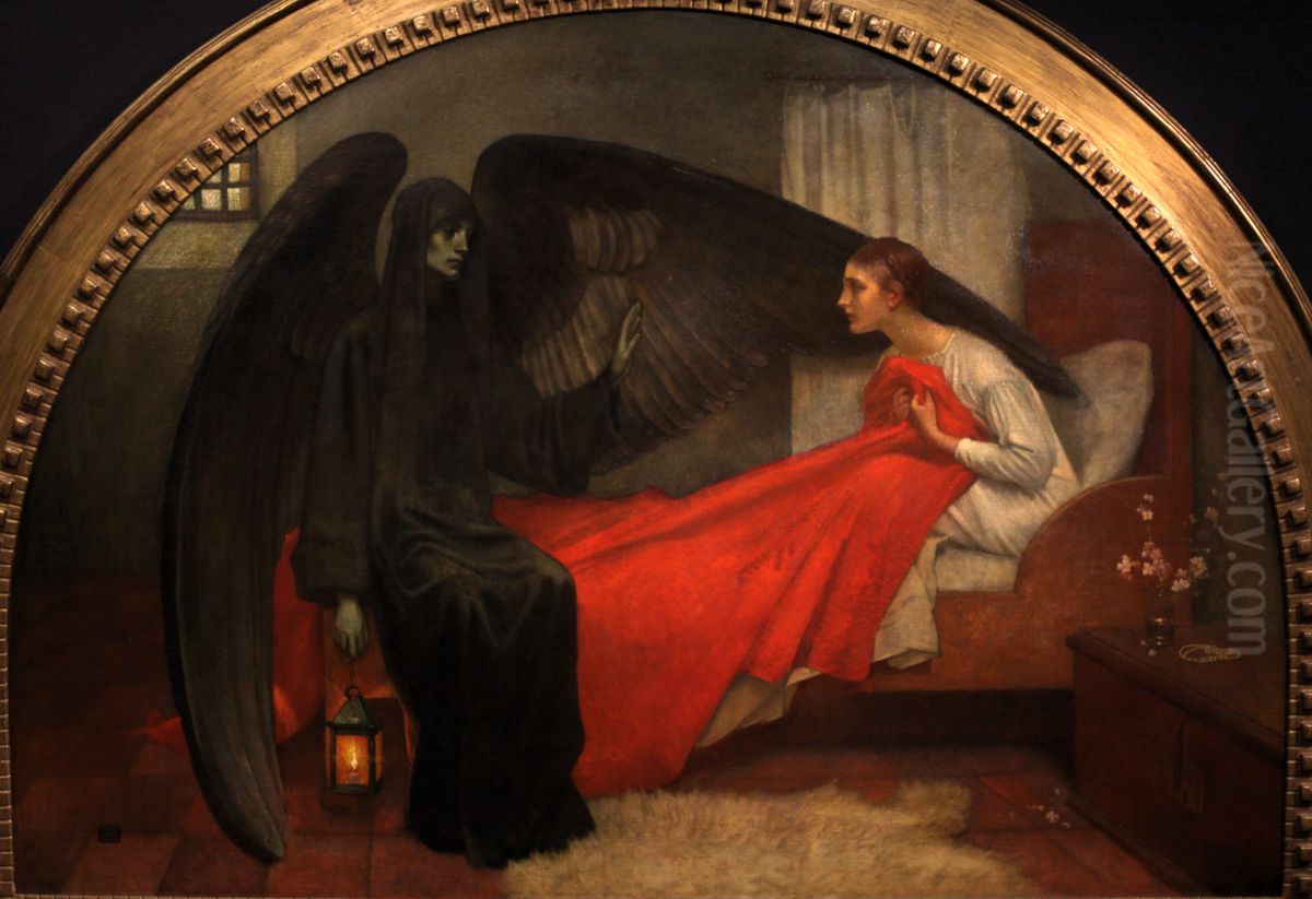 Death and the Maiden Oil Painting by Marianne Stokes