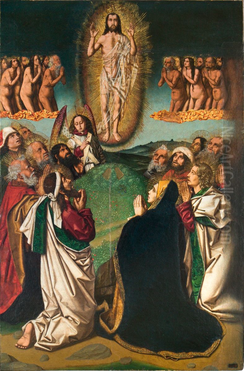 Ascensio de Jesus, per Bartolome Bermejo. Casa Amatller (Barcelona) Oil Painting by Bartolome Bermejo