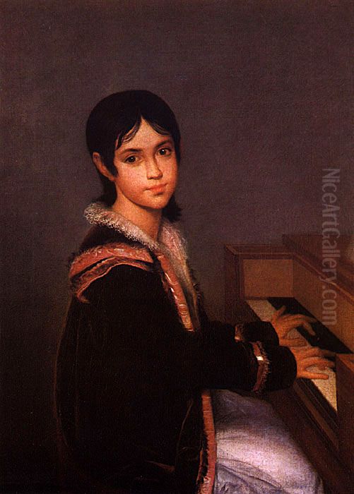 Mariana Benedita Sequeira Oil Painting by Domingos Sequeira