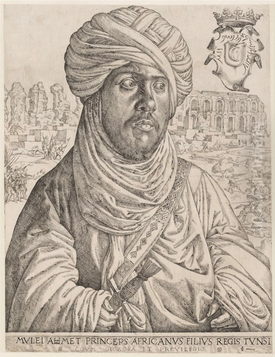 Portrait of Mulay Ahmad Oil Painting by Jan Cornelisz Vermeyen