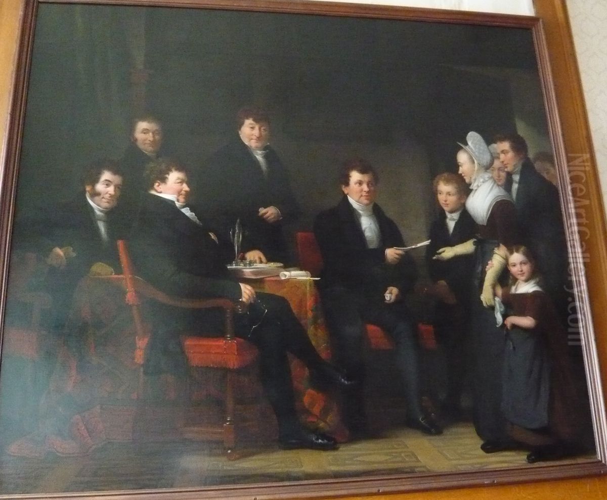 Regenten van het weeshuis der doopsgezinden te Haarlem Oil Painting by Jan Adam Kruseman