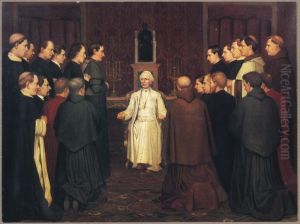 Audientie van Mgr. C. Bottemanne en Nederlandse kolonie te Rome bij paus Leo XIII op 13 maart 1885