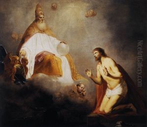 God nodigt Christus uit plaats te nemen aan zijn rechterhand