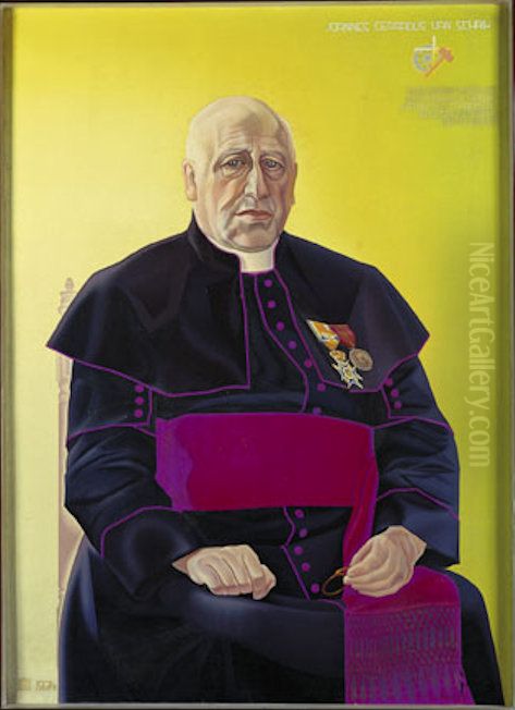 Portret van Joannes van Schaik (1871-1956) Oil Painting by Willem Adolfs