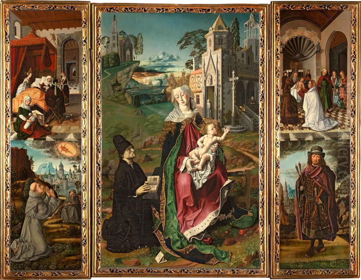 Retable of the Virgin of Montserrat Oil Painting by Bartolome Bermejo