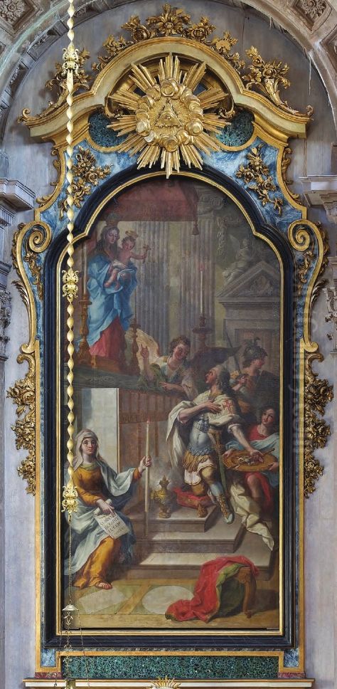Nossa Senhora do Livramento e D. Jose Oil Painting by Pedro Alexandrino de Carvalho