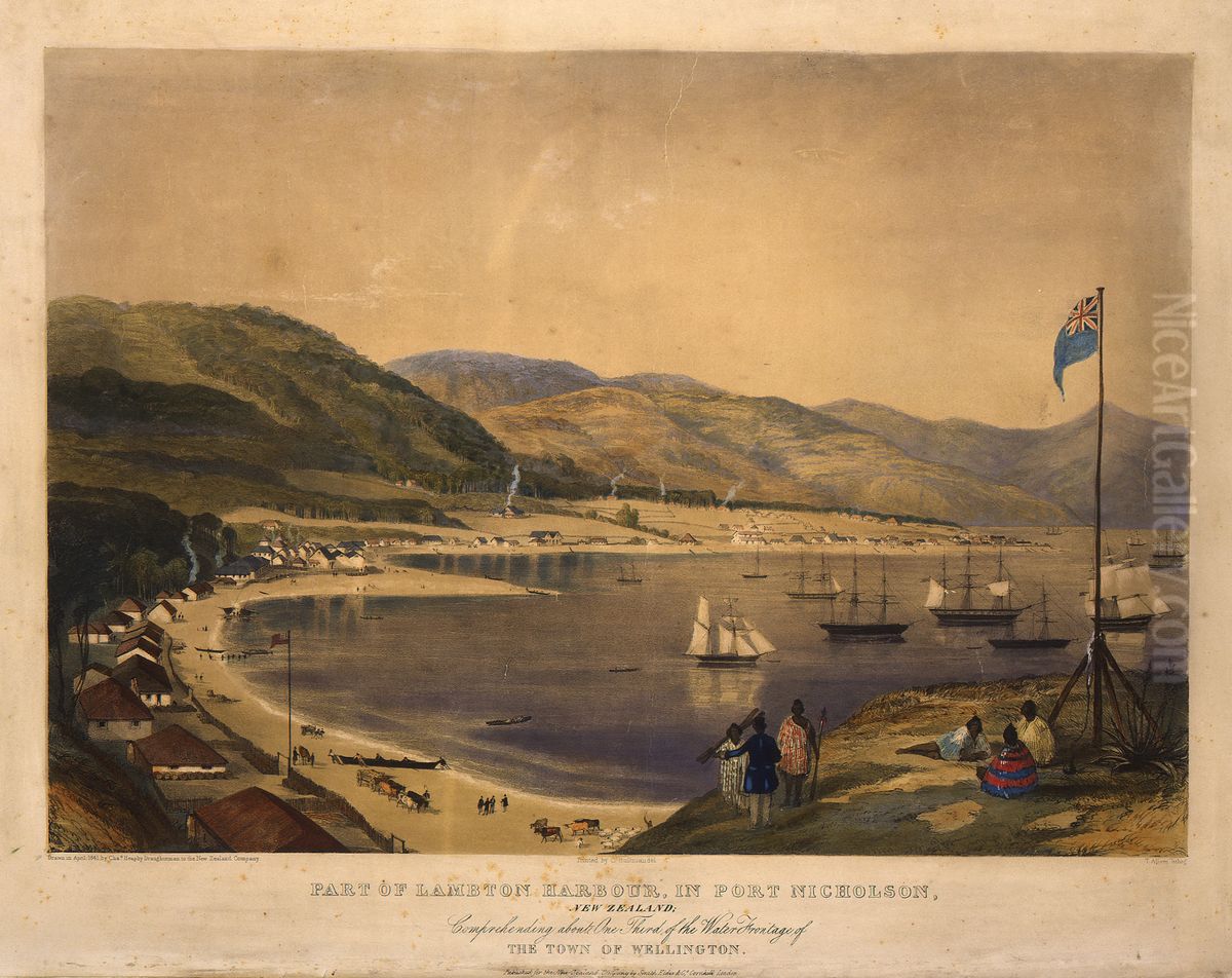Part of Lambton Harbour 1992-0035-1780 Oil Painting by Charles Heaphy