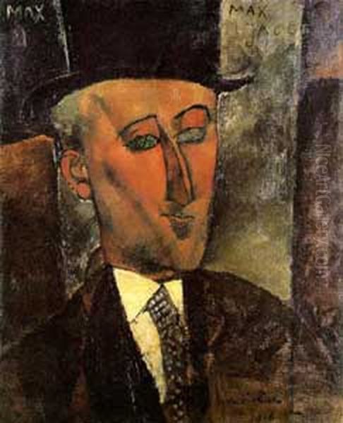 Portrait of french writer and painterMax Jacob(1876-1944). Oil Painting by Amedeo Modigliani