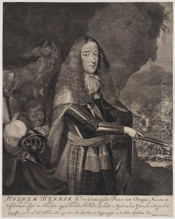 William III in Armor Oil Painting by Romeyn de Hooghe