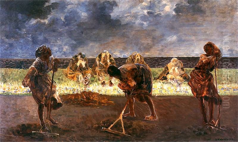 Grabiace siano Oil Painting by Jacek Malczewski