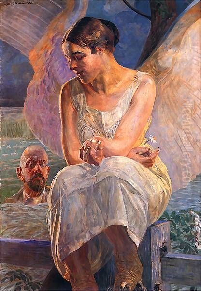 Intermezzo Oil Painting by Jacek Malczewski