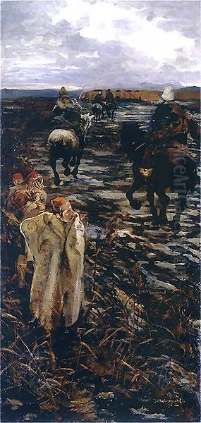 Podroz na Wschod Oil Painting by Jacek Malczewski