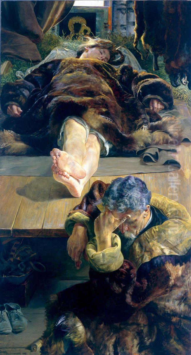 Smierc Ellenai Oil Painting by Jacek Malczewski
