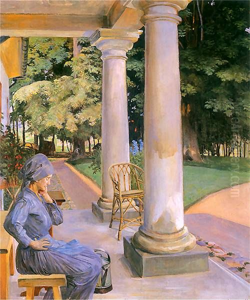 Ogrodniczka Oil Painting by Jacek Malczewski