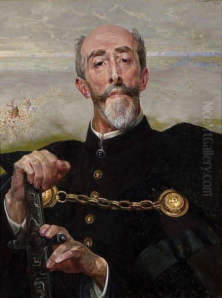 Portret hrabiego Antoniego Wodzickiego Oil Painting by Jacek Malczewski