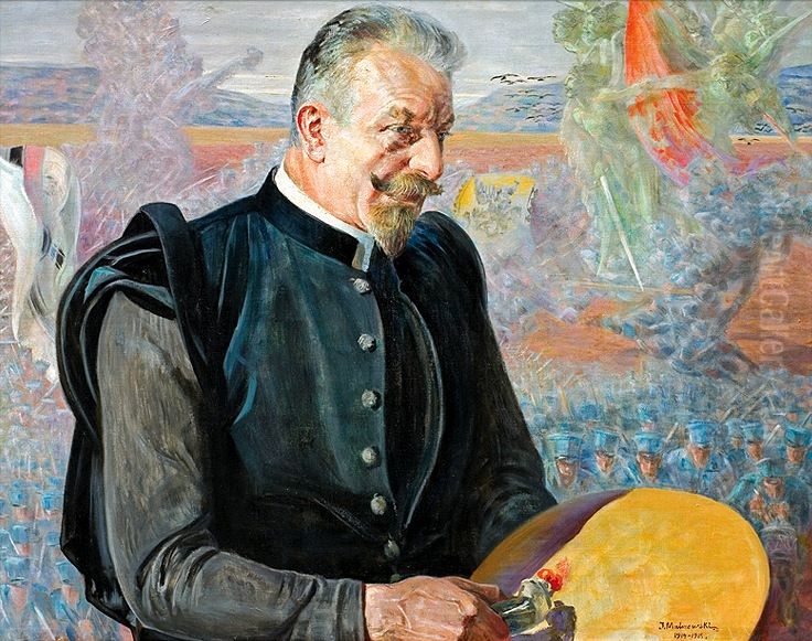 Portret Kazimierza Pochwalskiego Oil Painting by Jacek Malczewski