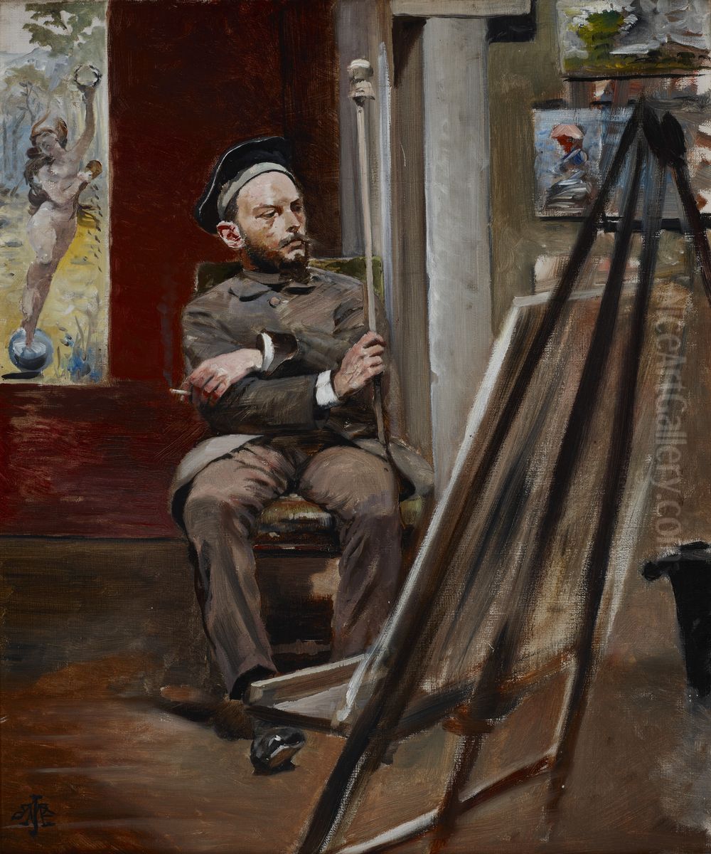 Portrait of Stanislaw Tondos Oil Painting by Jacek Malczewski