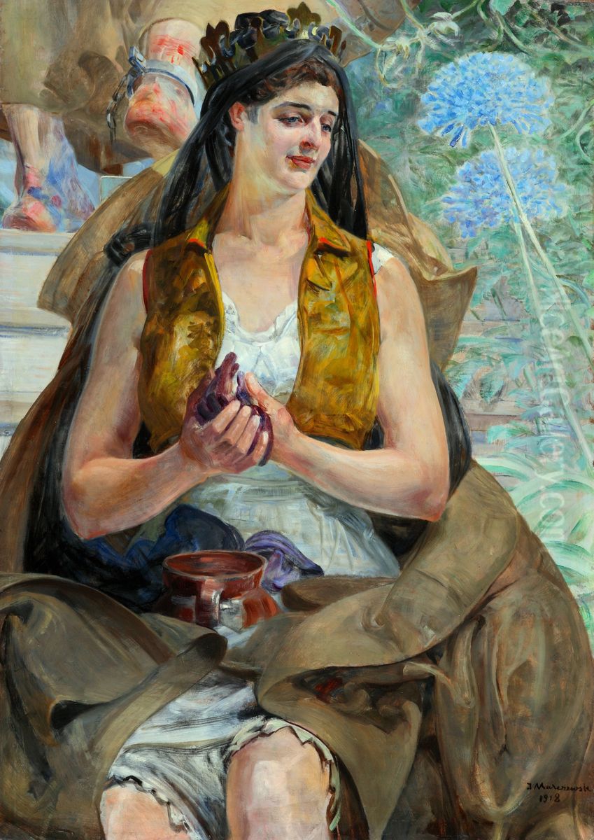 Polonia Oil Painting by Jacek Malczewski
