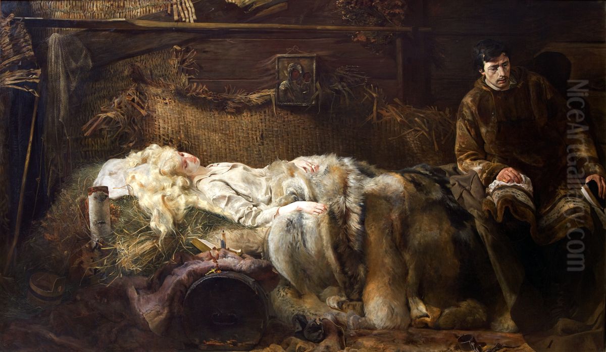 Death of Ellenai Oil Painting by Jacek Malczewski
